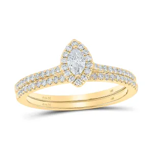 1/2CTW-DIA ANA M 1/5CT-CMQ BRIDAL SET SINGLE HALO