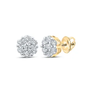1/2CTW-DIA NK FLOWER EARRING