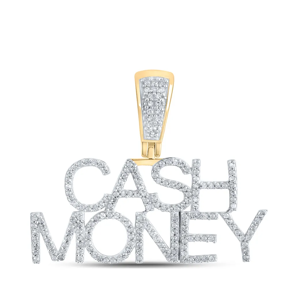 1/2CTW-DIA P1P2 "CASH MONEY" MENS CHARM