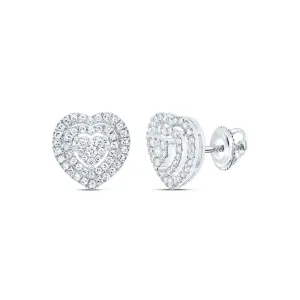 1/3CT-DIA CN HEART STUD EARRING