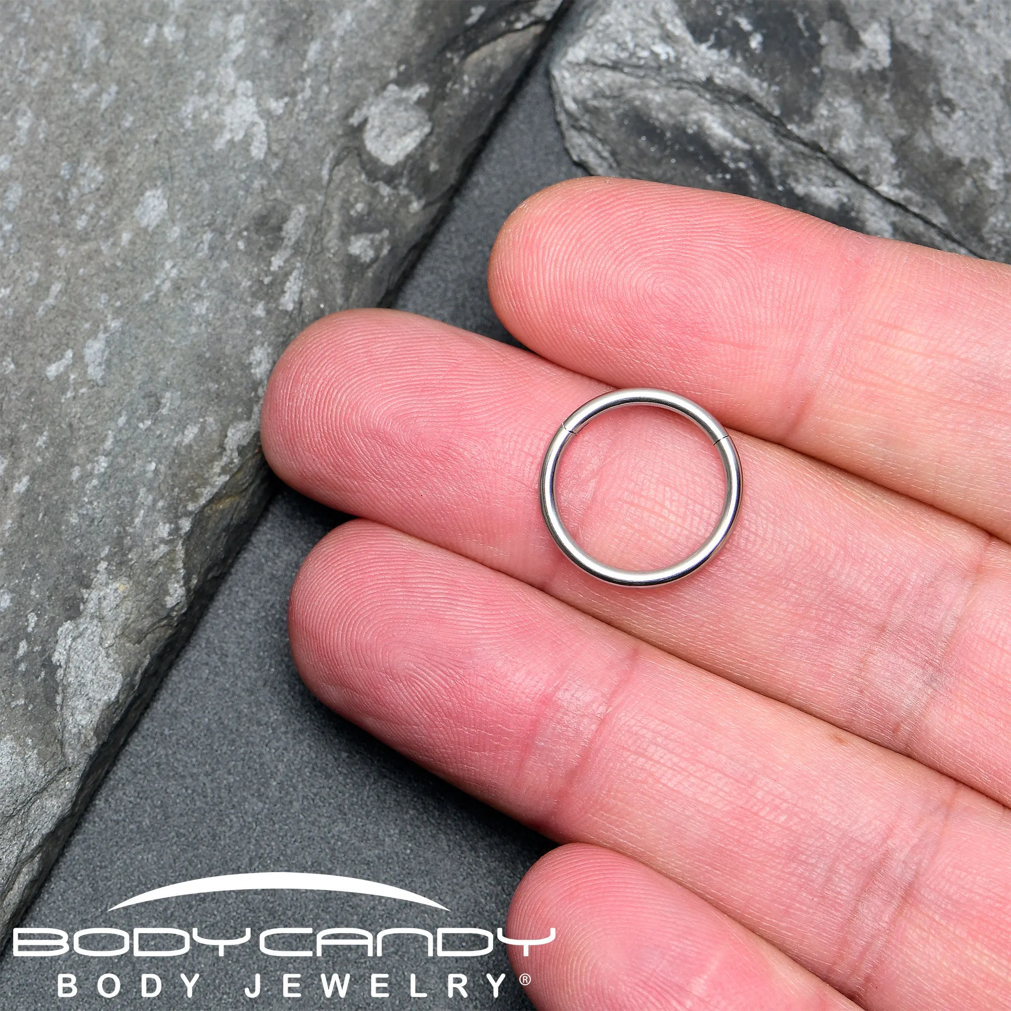 14 Gauge 9/16 316L Surgical Steel Precision Hinged Segment Hoop