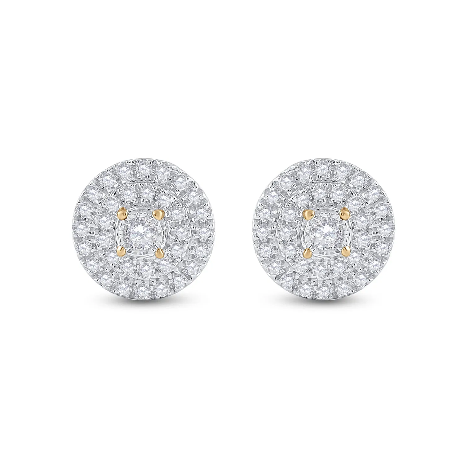 1/4CT-DIA CN MICRO-PAVE ROUND EARRING