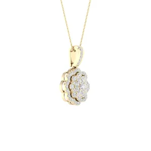 1/4CTW-DIA CN FASHION FLOWER PENDANT