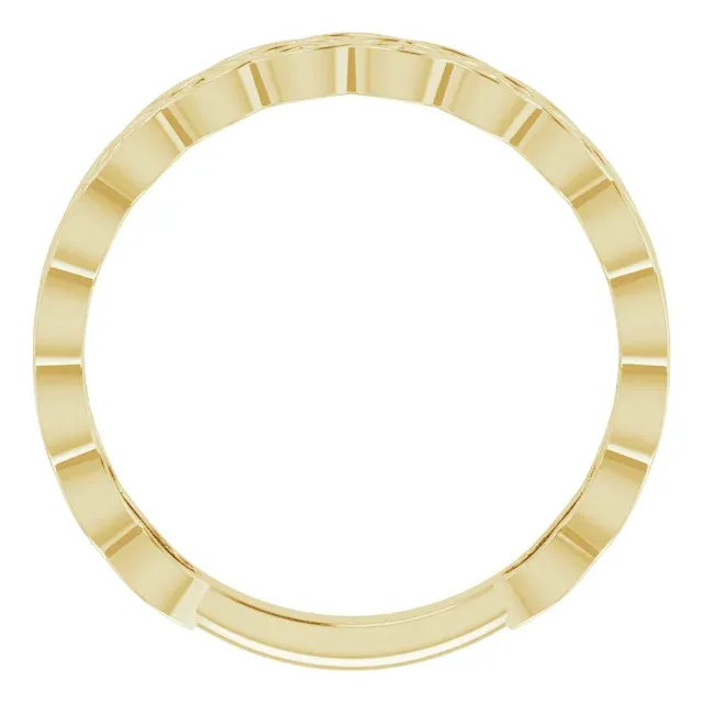14K Yellow Geometric Stackable Ring