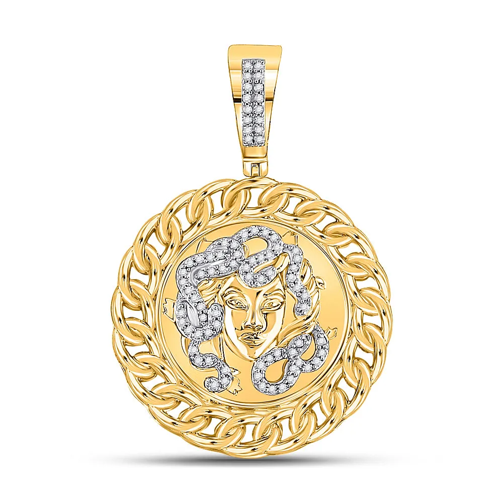 1/5CTW-DIA P1P2 MEDUSA MENS CHARM