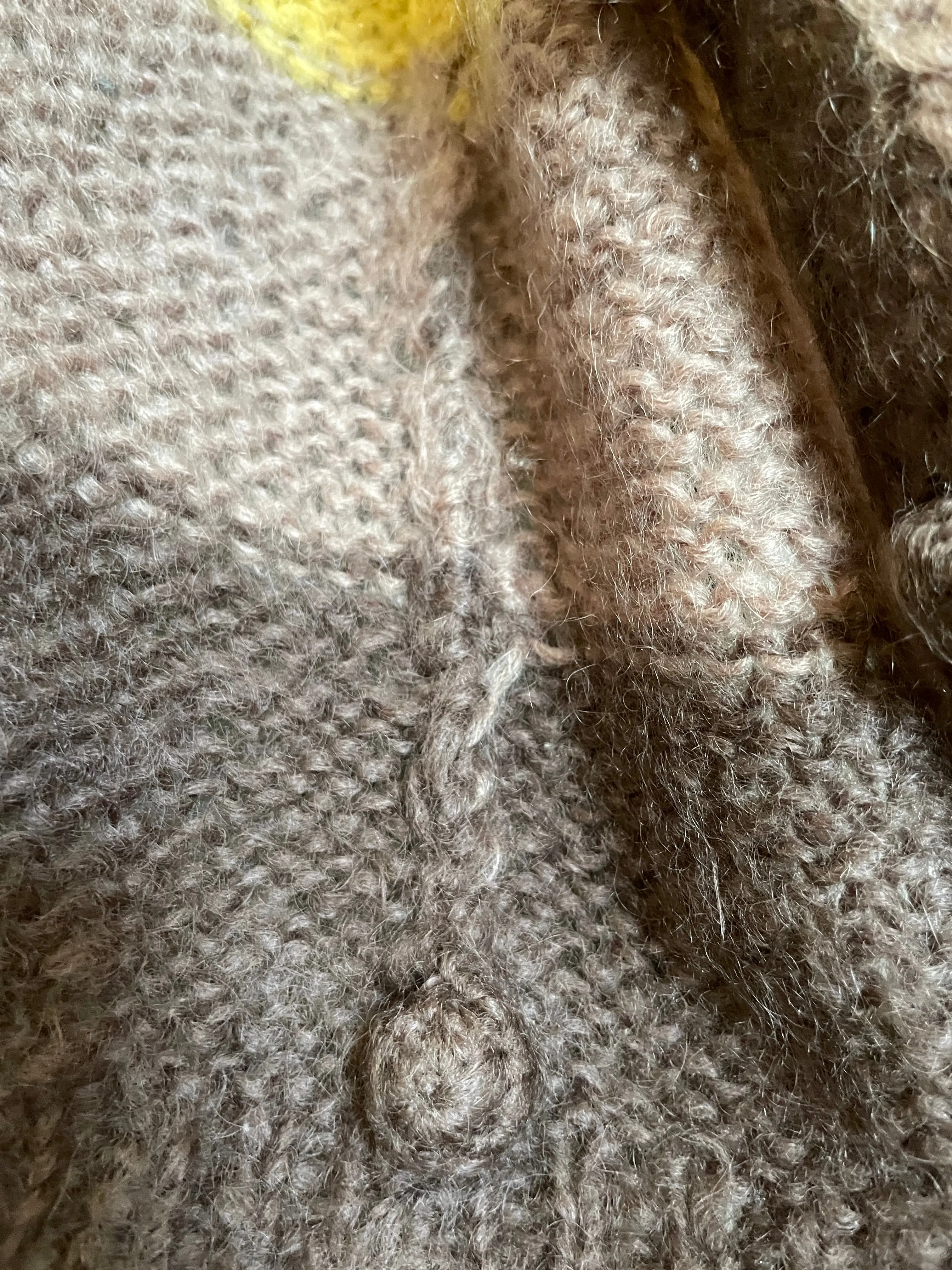 1960s Color Block Italian Mohair Knit Cardigan