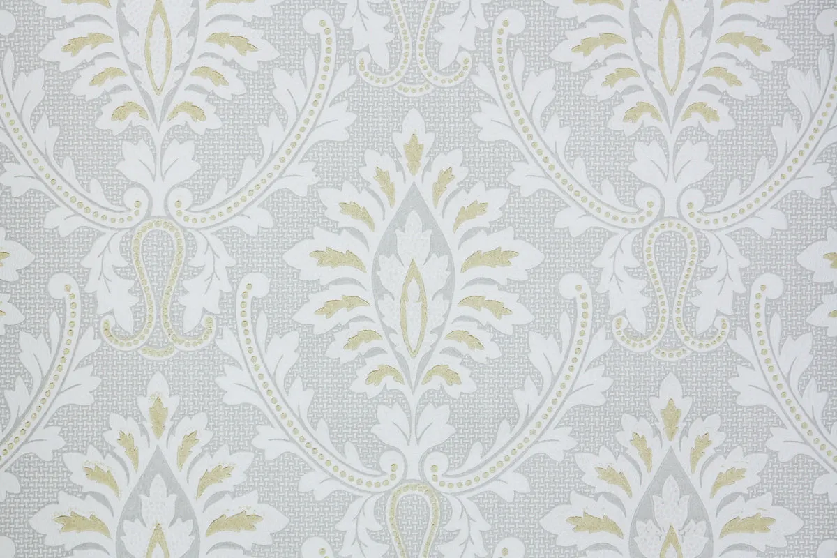 1970s Damask Vintage Wallpaper