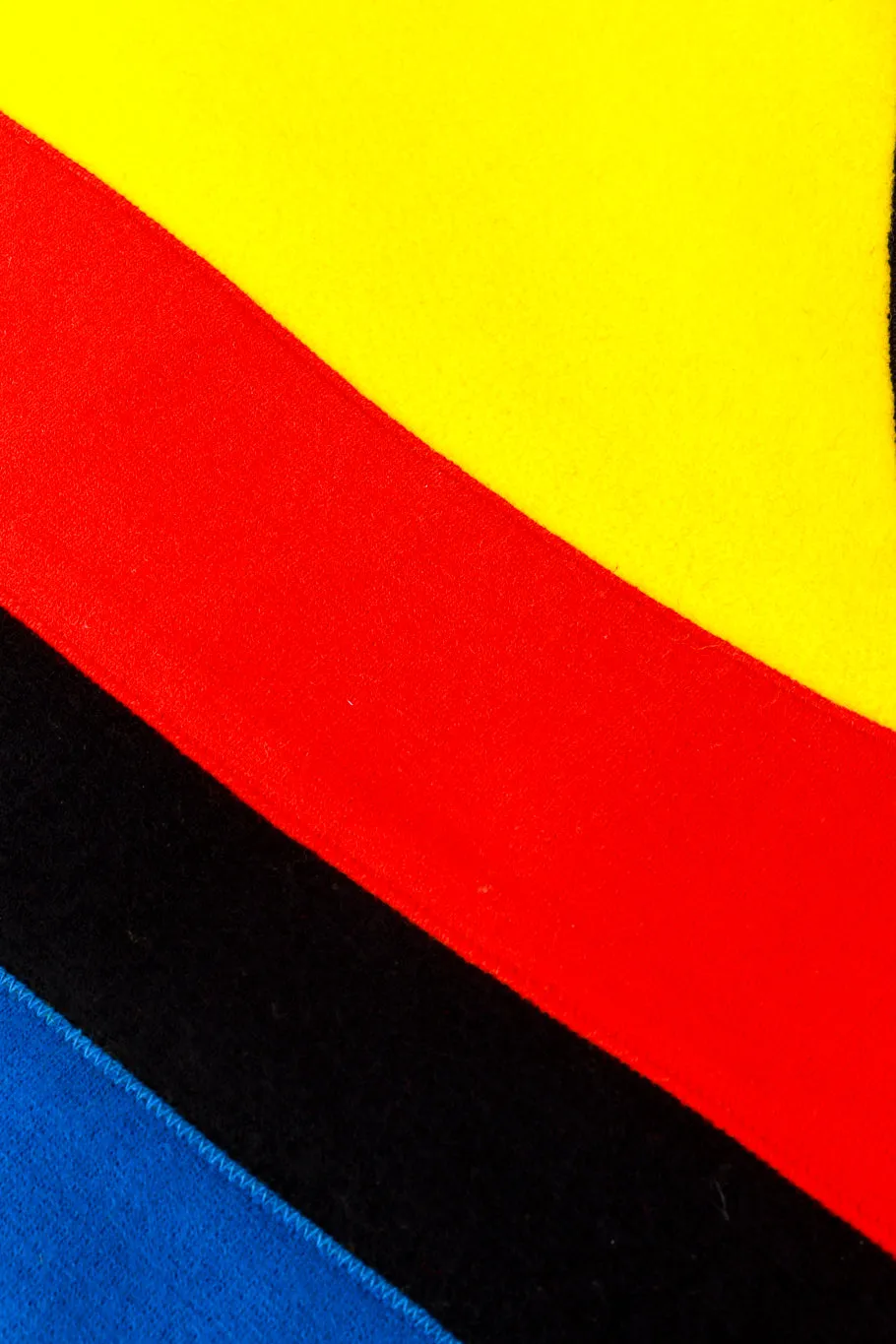 1991 Color Block Wool Coat