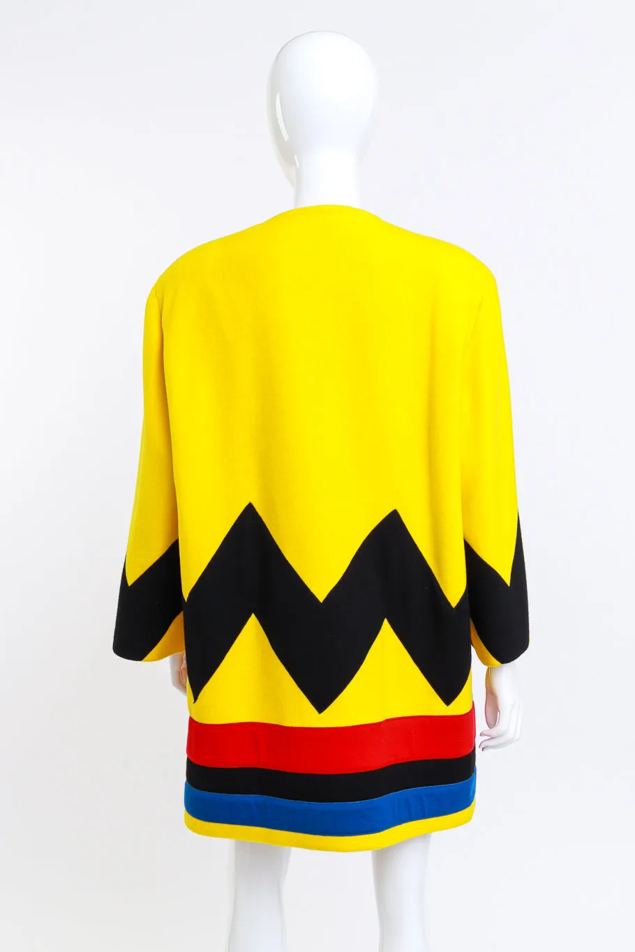 1991 Color Block Wool Coat