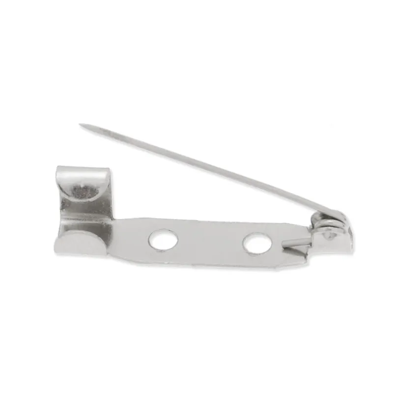 25mm simple Brooch Back Safe Pin With Two Holes,nickel color,5mm width,20 picecs/lot