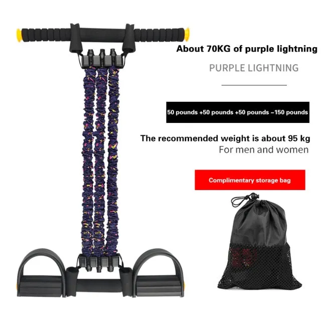 3 Tube Elastic Pull Rope Foot Pedal