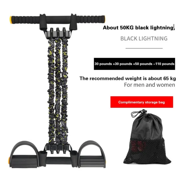 3 Tube Elastic Pull Rope Foot Pedal