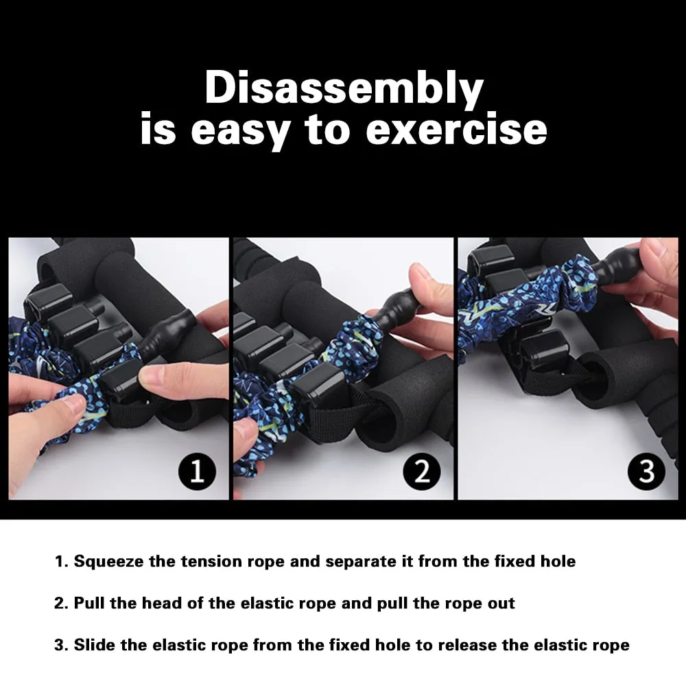 3 Tube Elastic Pull Rope Foot Pedal