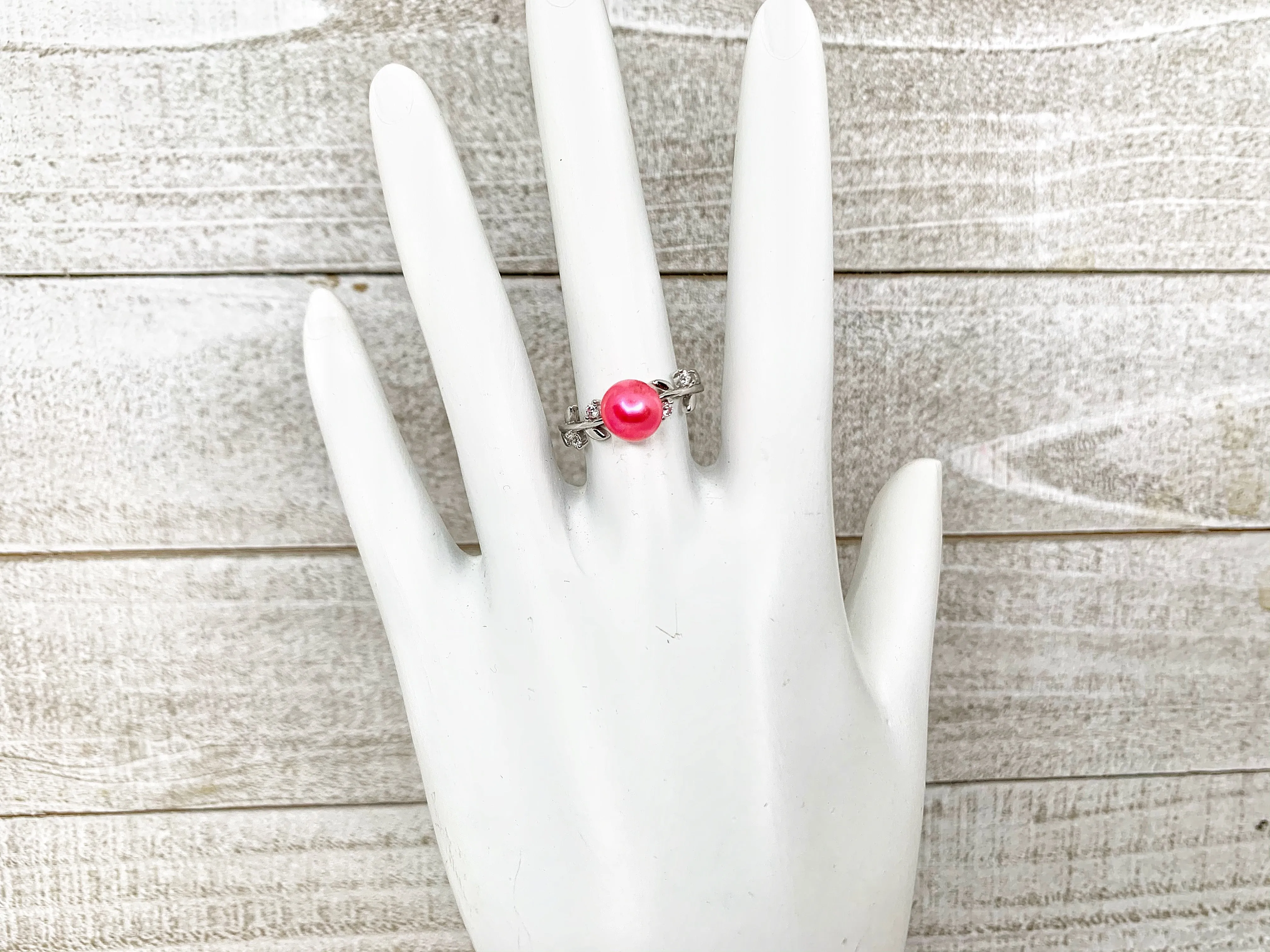318 - Ring Mount : Simple Vine - Sterling Silver