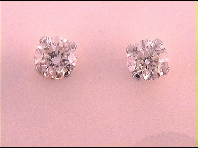 3/4CT-DIA ROUND STUDS (PLATINUM) CERTI