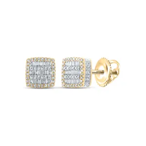 3/4CTW-DIA CN BAGUETTE CUSHION EARRING