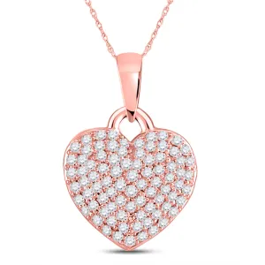 3/8CTW-DIA CN HEART PENDANT
