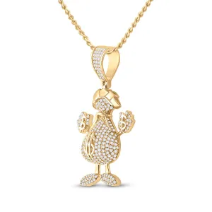 3CT-DIA CN MICRO-PAVE MONEY BAG MENS CHARM