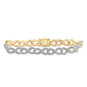 7 3/4CTW-DIA CN (10MM) MENS INFINITY BRACELET (8.50 INCH)