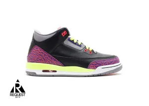 Air Jordan 3 Retro “Black Atomic Red Volt”