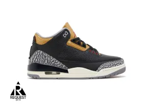 Air Jordan 3 Retro "Black Cement Gold"