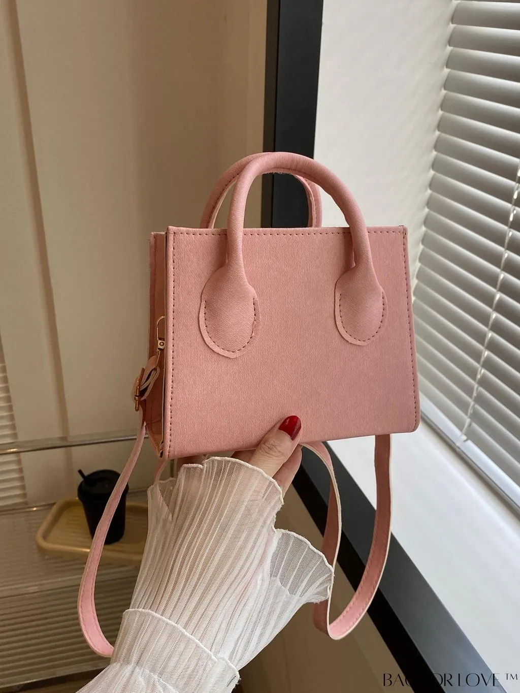 BagForLove - Adjustable Shoulder Strap Handbag: Korean-Style, Simple & Fashionable, Solid Color.