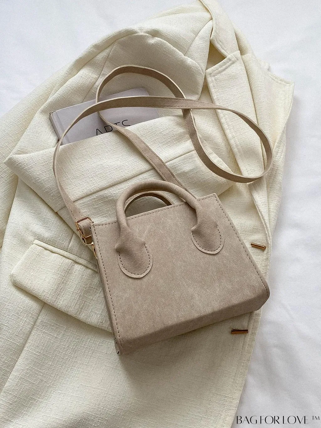 BagForLove - Adjustable Shoulder Strap Handbag: Korean-Style, Simple & Fashionable, Solid Color.