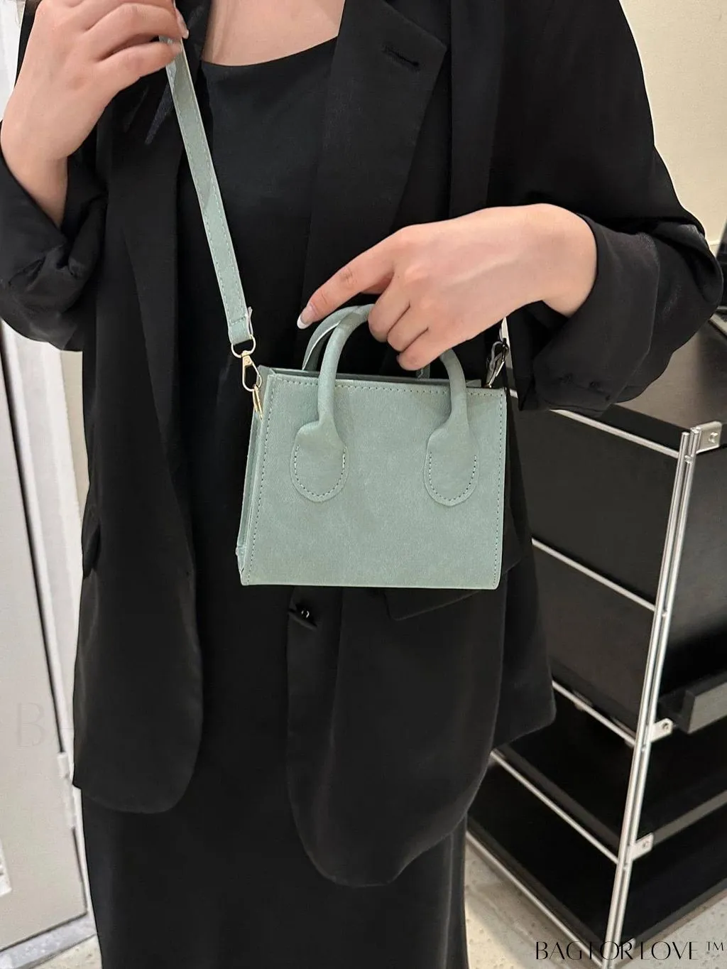 BagForLove - Adjustable Shoulder Strap Handbag: Korean-Style, Simple & Fashionable, Solid Color.