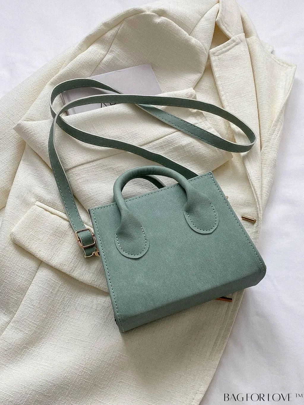BagForLove - Adjustable Shoulder Strap Handbag: Korean-Style, Simple & Fashionable, Solid Color.