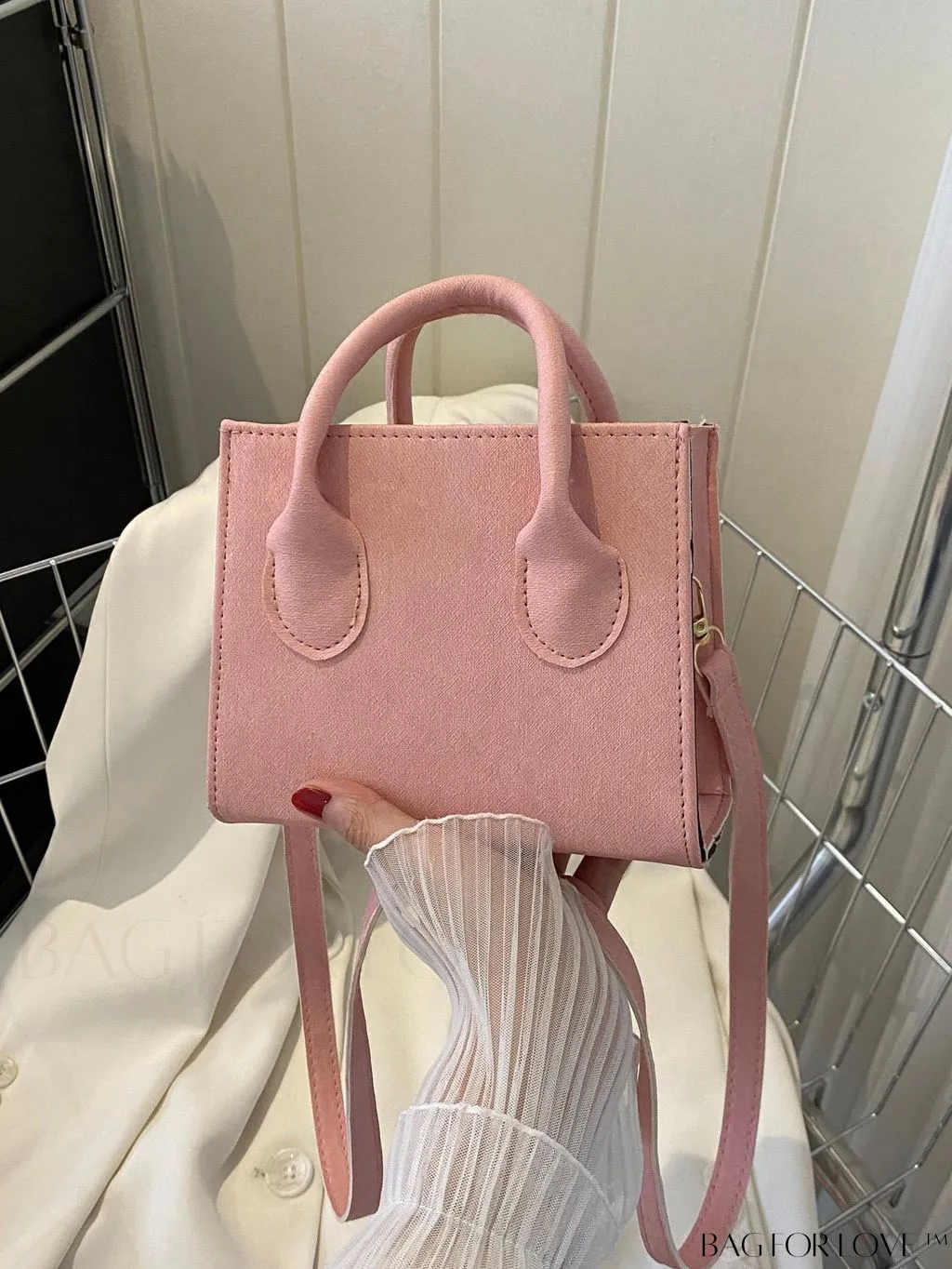 BagForLove - Adjustable Shoulder Strap Handbag: Korean-Style, Simple & Fashionable, Solid Color.