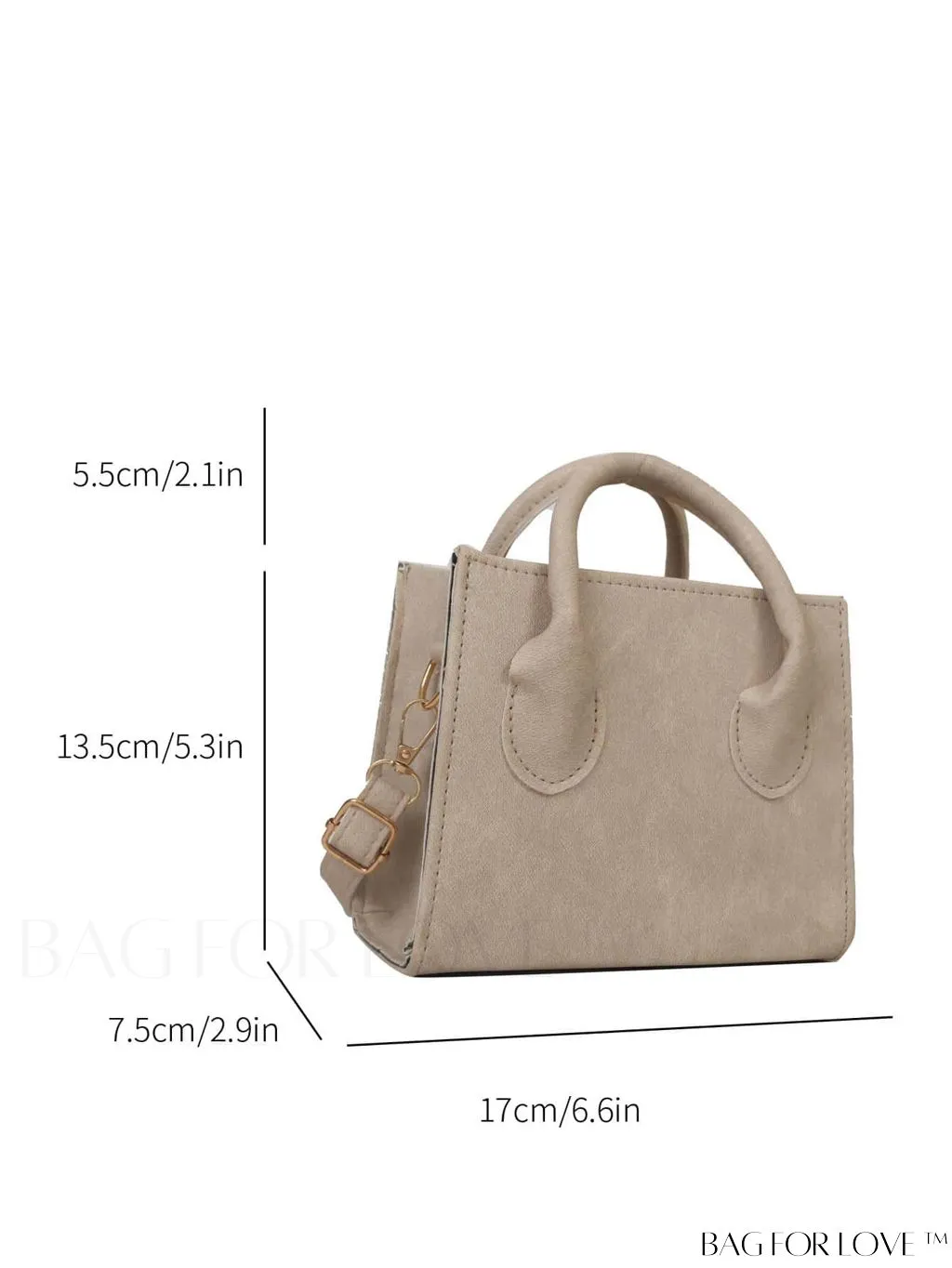 BagForLove - Adjustable Shoulder Strap Handbag: Korean-Style, Simple & Fashionable, Solid Color.