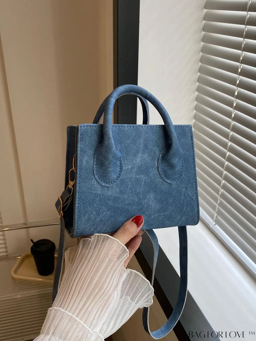 BagForLove - Adjustable Shoulder Strap Handbag: Korean-Style, Simple & Fashionable, Solid Color.