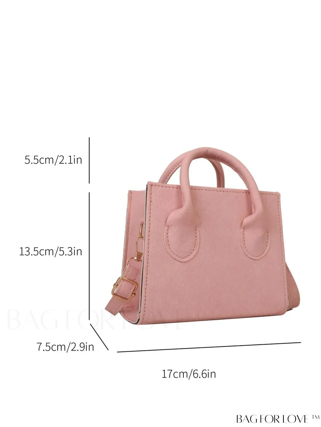 BagForLove - Adjustable Shoulder Strap Handbag: Korean-Style, Simple & Fashionable, Solid Color.