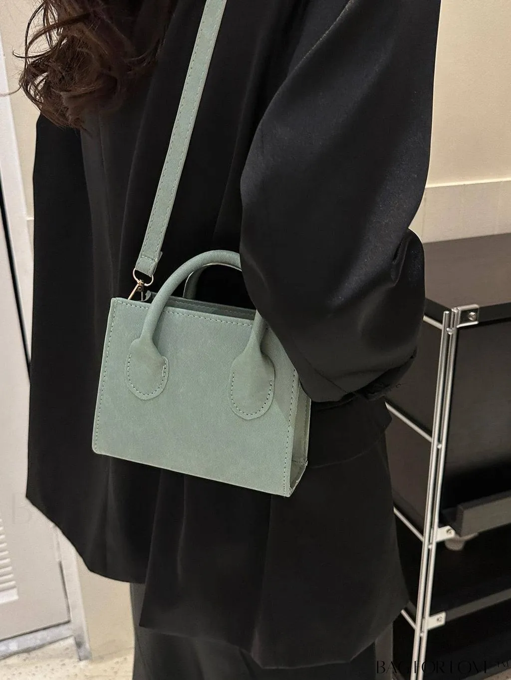 BagForLove - Adjustable Shoulder Strap Handbag: Korean-Style, Simple & Fashionable, Solid Color.