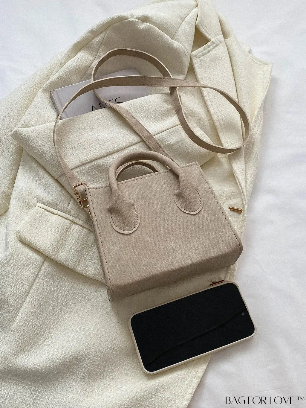 BagForLove - Adjustable Shoulder Strap Handbag: Korean-Style, Simple & Fashionable, Solid Color.