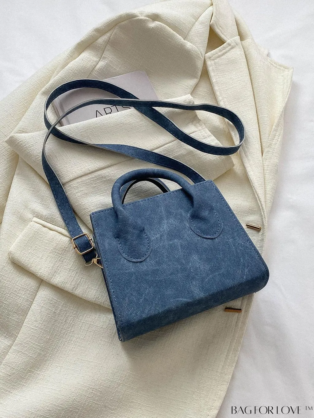 BagForLove - Adjustable Shoulder Strap Handbag: Korean-Style, Simple & Fashionable, Solid Color.