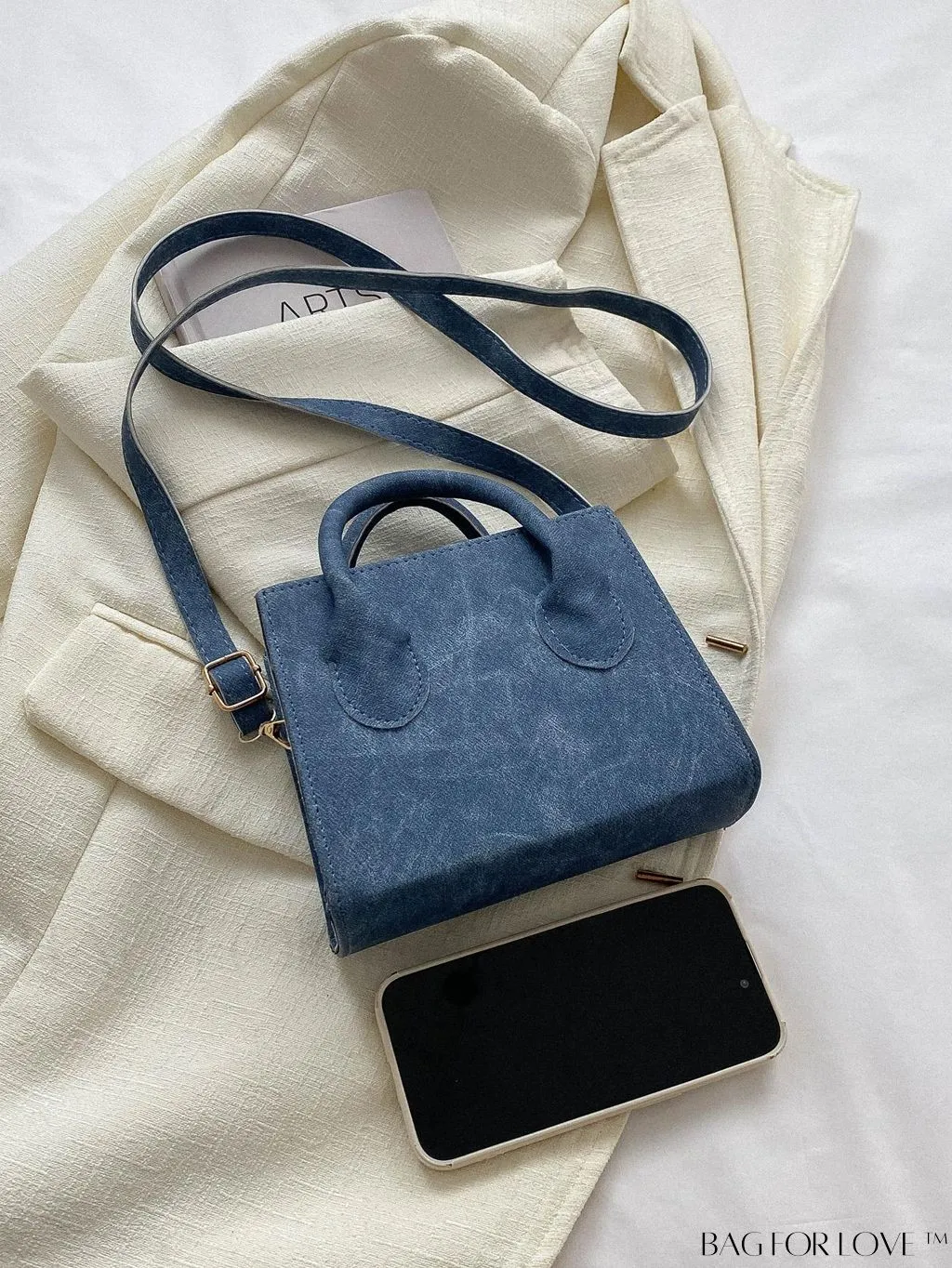 BagForLove - Adjustable Shoulder Strap Handbag: Korean-Style, Simple & Fashionable, Solid Color.