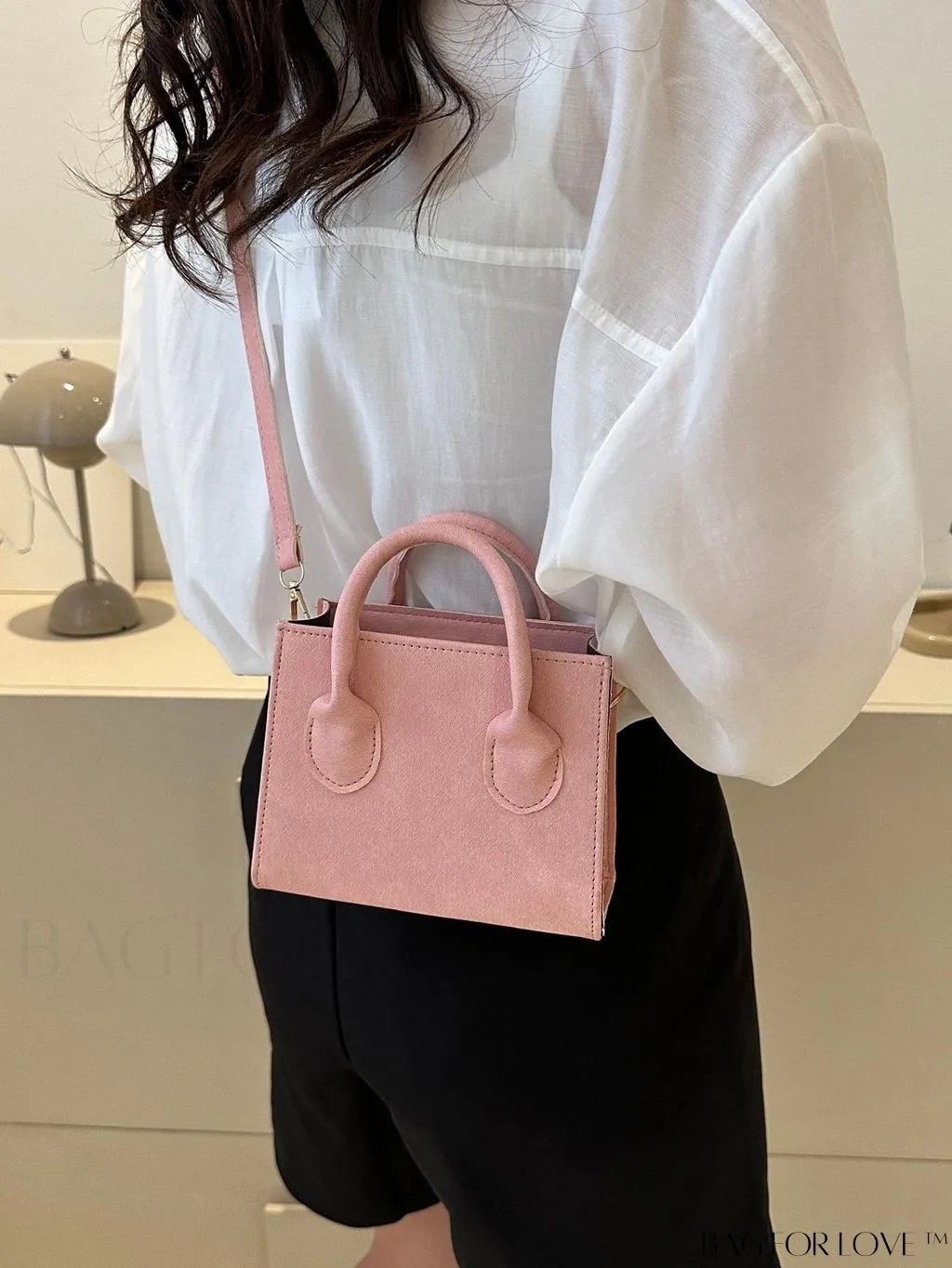 BagForLove - Adjustable Shoulder Strap Handbag: Korean-Style, Simple & Fashionable, Solid Color.