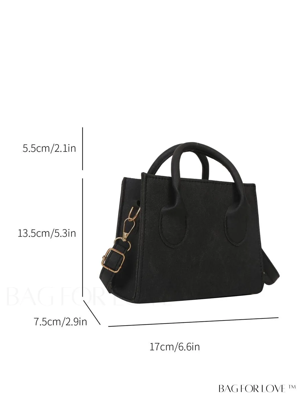 BagForLove - Adjustable Shoulder Strap Handbag: Korean-Style, Simple & Fashionable, Solid Color.