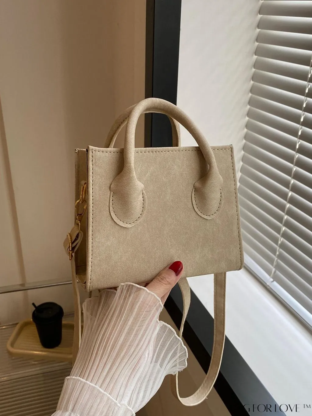 BagForLove - Adjustable Shoulder Strap Handbag: Korean-Style, Simple & Fashionable, Solid Color.