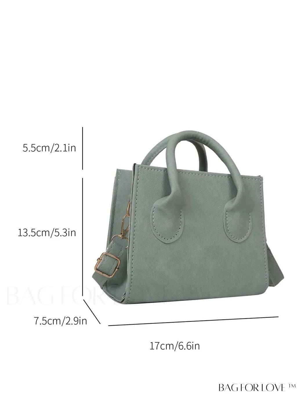 BagForLove - Adjustable Shoulder Strap Handbag: Korean-Style, Simple & Fashionable, Solid Color.