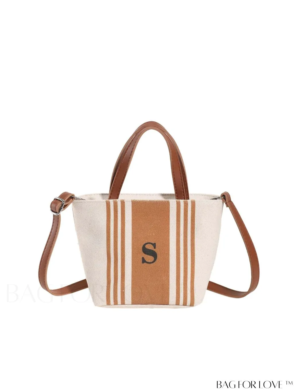 BagForLove - Chic Canvas Handbag with Striped Pattern for Womens Casual Style