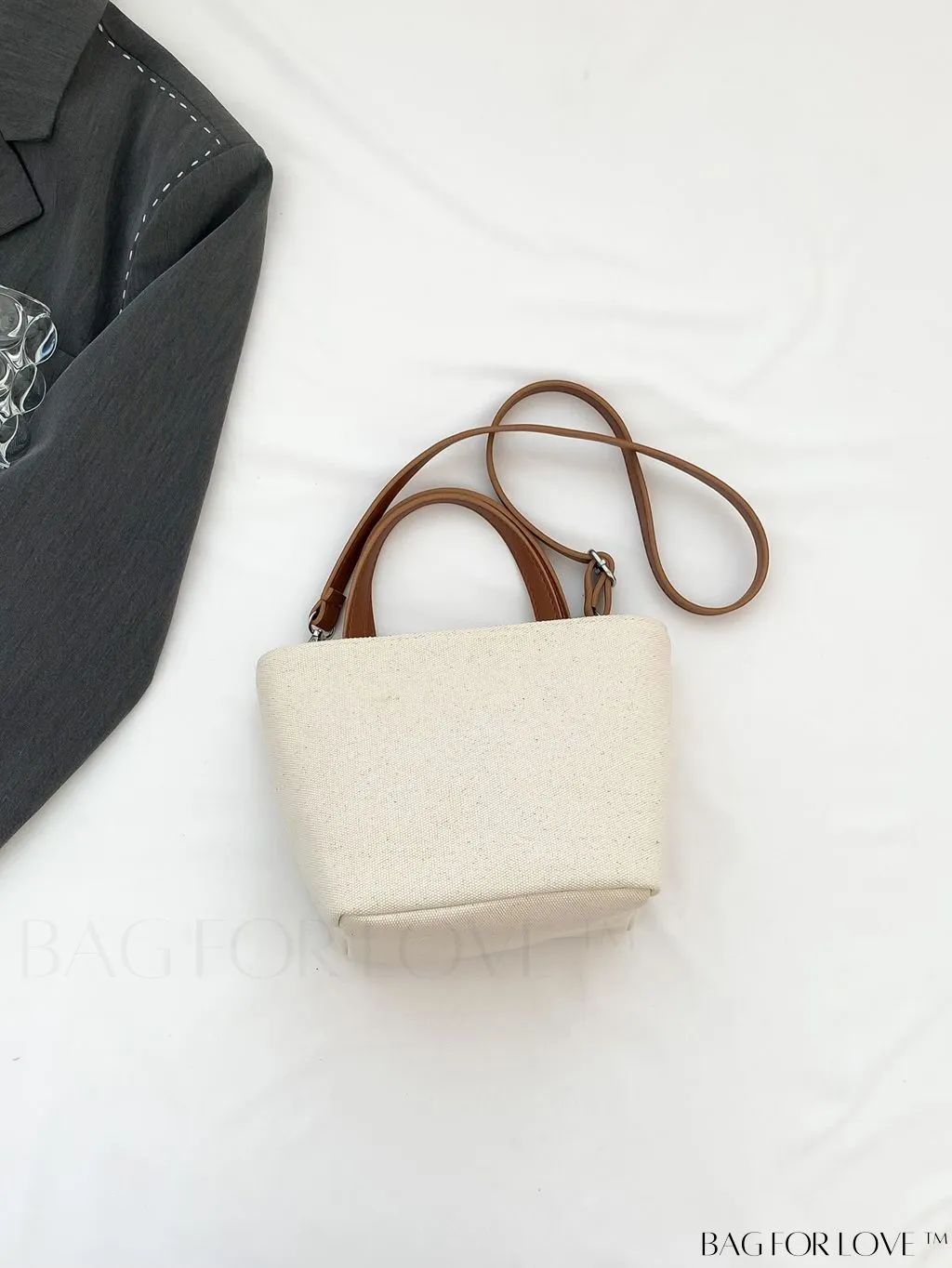 BagForLove - Chic Canvas Handbag with Striped Pattern for Womens Casual Style