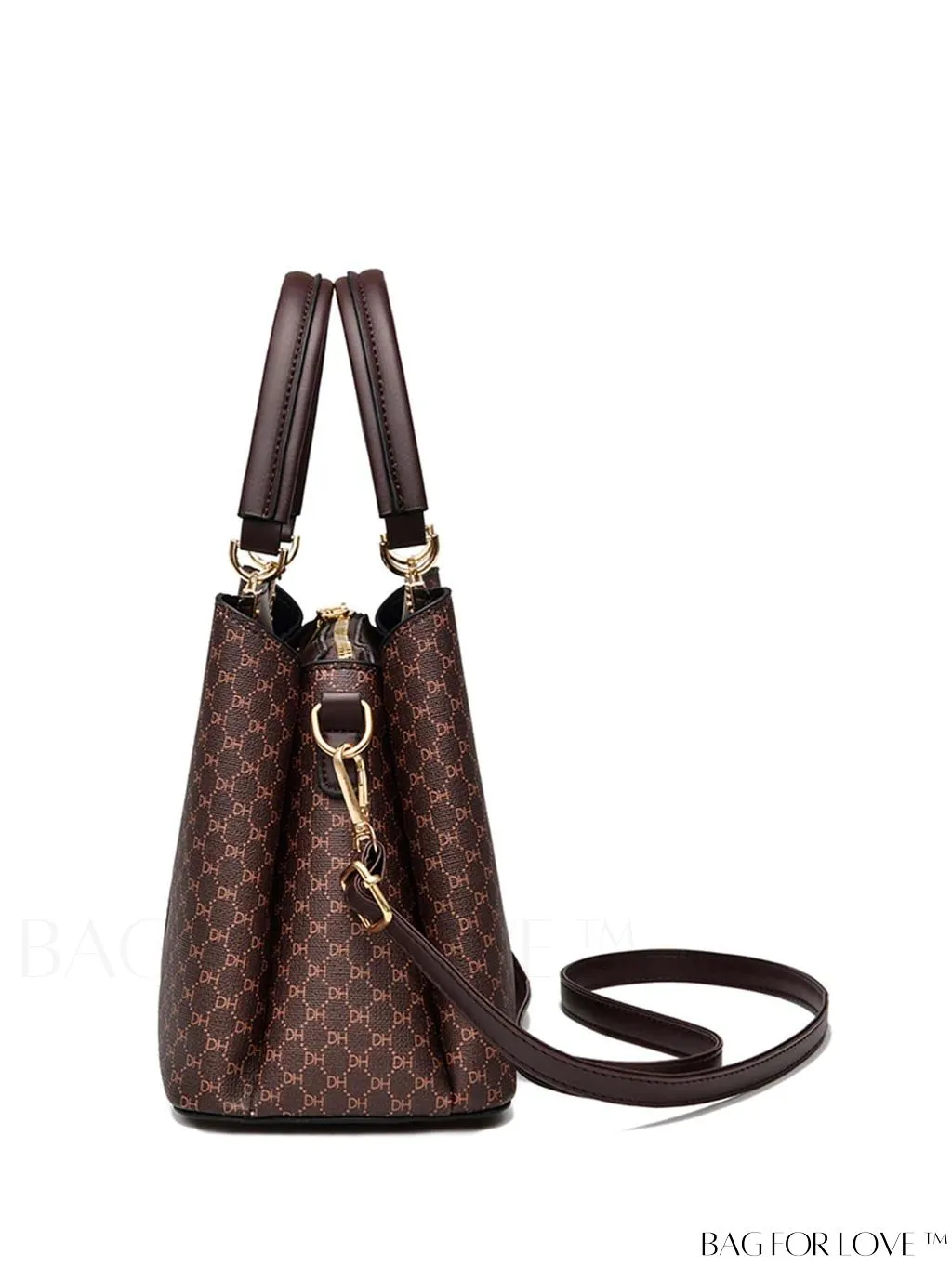 BagForLove - Chic Colorblock Handbag with Letter Print and Pendant