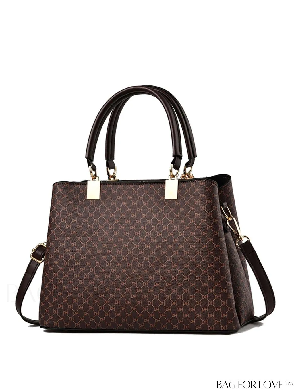 BagForLove - Chic Colorblock Handbag with Letter Print and Pendant