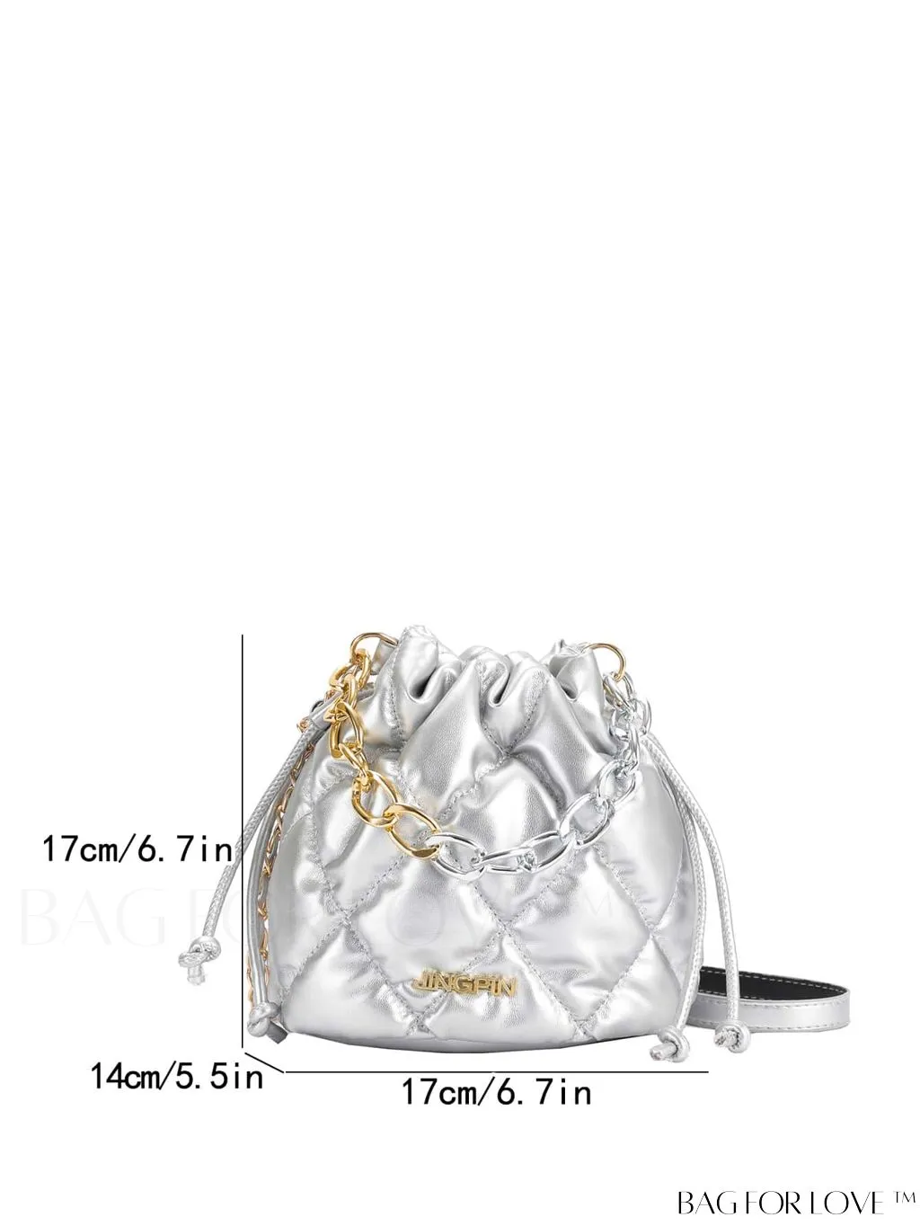 BagForLove - Chic Embroidered Thread Chain Womens Bucket Bag - Handbag & Crossbody