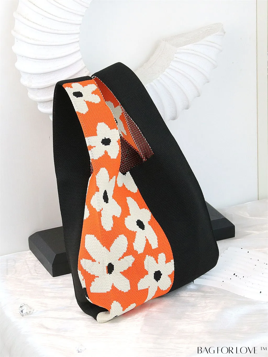 BagForLove - Chic Knitted Polka Dot Tote: Stylish Color-block Handbag for Women, Perfect for Spring & Summer