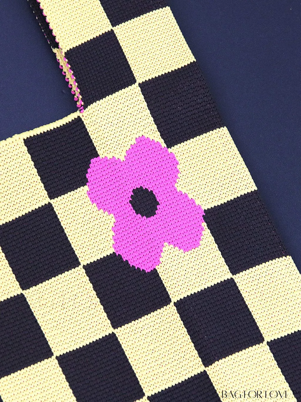 BagForLove - Chic Knitted Polka Dot Tote: Stylish Color-block Handbag for Women, Perfect for Spring & Summer