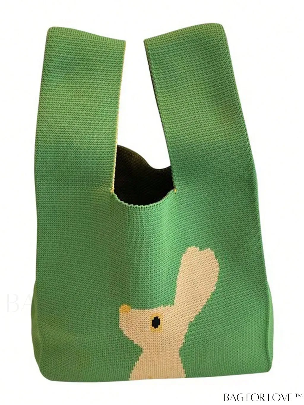 BagForLove - Chic Knitted Polka Dot Tote: Stylish Color-block Handbag for Women, Perfect for Spring & Summer