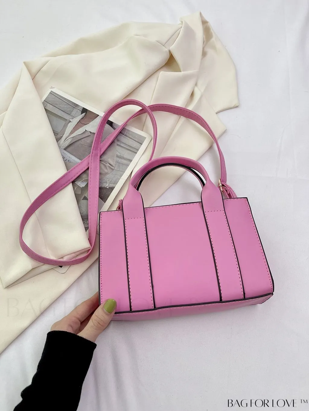 BagForLove - Chic Letter Print Mini Tote: Versatile and Stylish Casual Bag